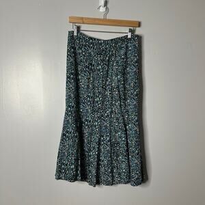Christopher‎ Banks Womens Dark Floral Midi Skirt Size 8 Fairy Y2K Church Vintage